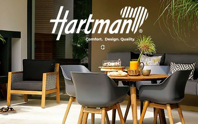 A Abode tem orgulho de ser parceira da Hartman Outdoor Furniture