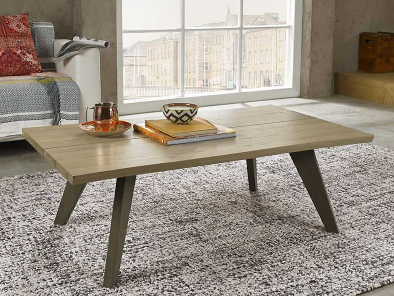 Mesa de Centro Cadell Carvalho Envelhecido Mesa de Centro Cadell Carvalho Envelhecido