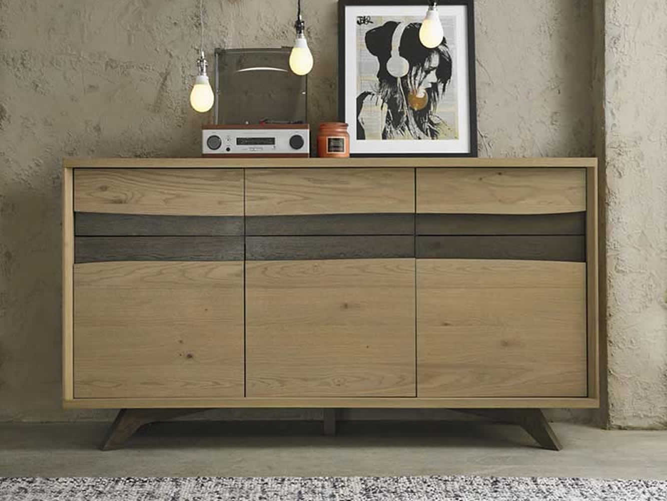 Cadell Aged Oak Wide Sideboard