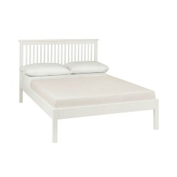 Cama Atlanta 150cm Branca com Peseira Baixa