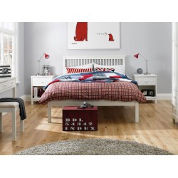 Cama Atlanta 150cm Branca com Peseira Baixa