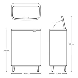 Brabantia Bo Touch Bin Hi (60 Litros)