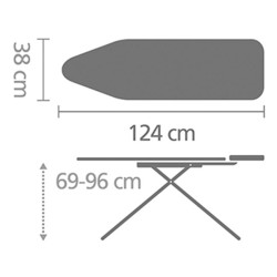 Brabantia Tábua de Engomar B (124 x 38 cm)