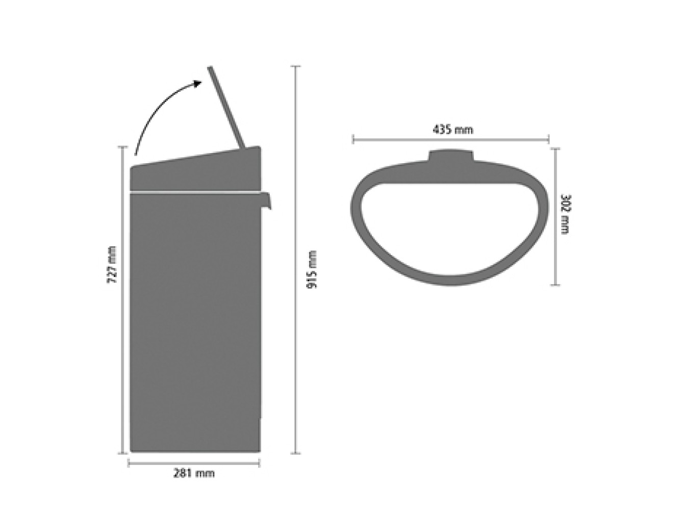 Brabantia Touch Bin New - 40 Litres