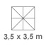 350 x 350 cm  + 200,00€ 