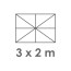 300 x 200 cm  + 50,00€ 