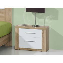 Mesa de Cabeceira Como Carvalho Natura/Branco