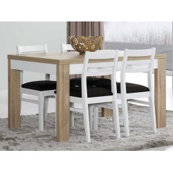 Mesa de Jantar Como Carvalho Natura/Branco
