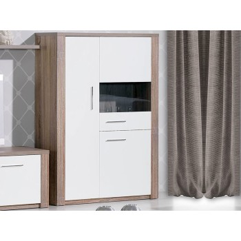 Como Grey Oak/White Bar Unit 