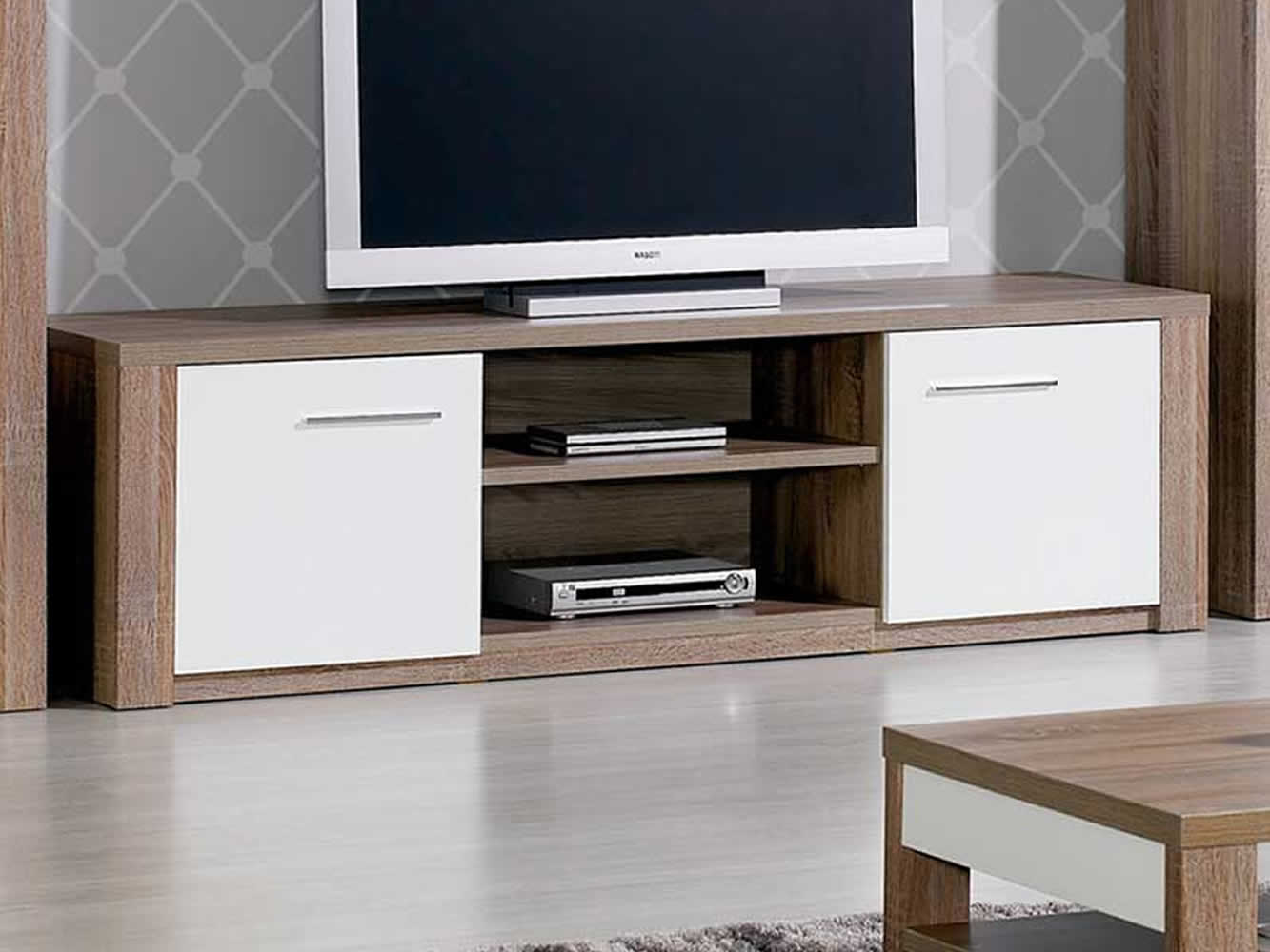 Meuble TV Como Chêne Gris/Blanc Meuble TV Como Chêne Gris/Blanc