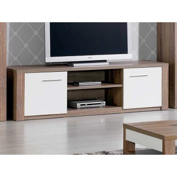 Móvel TV Como Carvalho Cinza/Branco
