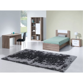 Como Grey Oak/White Bookcase with 1 Door Como Grey Oak/White Bookcase with 1 Door