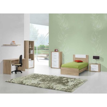 Estantería Como Roble Natura/Blanco con 2 Caj. Estantería Como Roble Natura/Blanco con 2 Caj.