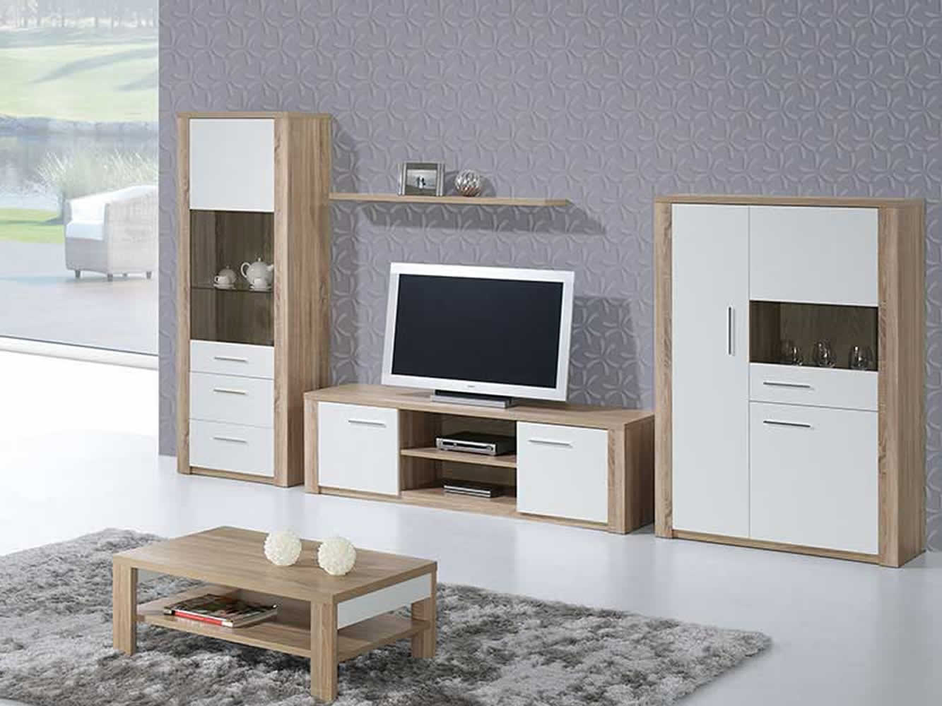 Como Natura Oak/White Bar Unit 