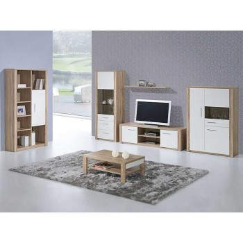 Estantería Como Roble Natura/Blanco con 1 Puerta Estantería Como Roble Natura/Blanco con 1 Puerta