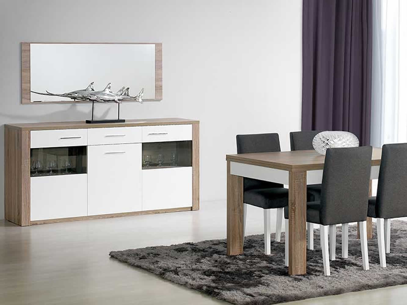 Buffet Como Chêne Gris/Blanc Buffet Como Chêne Gris/Blanc