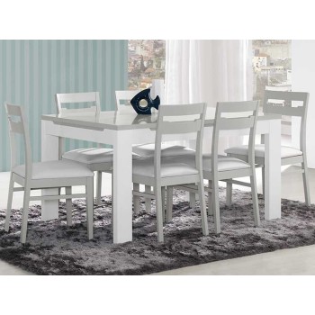 Table à Manger Venice Gris/Blanc Table à Manger Venice Gris/Blanc