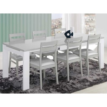 Table à Manger Venice Gris/Blanc Table à Manger Venice Gris/Blanc