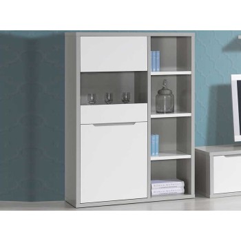 Meuble Bar Venice Gris/Blanc Meuble Bar Venice Gris/Blanc