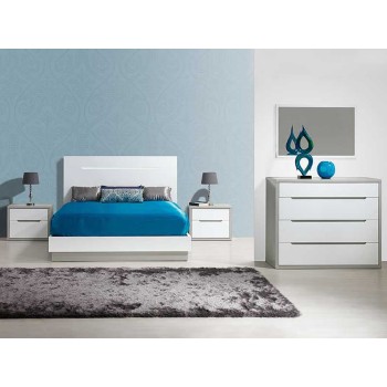 Commode Venice Gris/Blanc 4 tir. Commode Venice Gris/Blanc 4 tir.