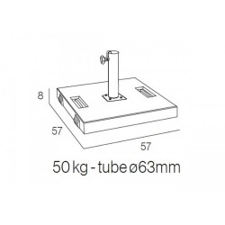 Base de Guarda-Sol Cube 50KG