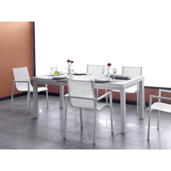 Chaise Incurvé avec Accoudoirs Blanco Chaise Incurvé avec Accoudoirs Blanco