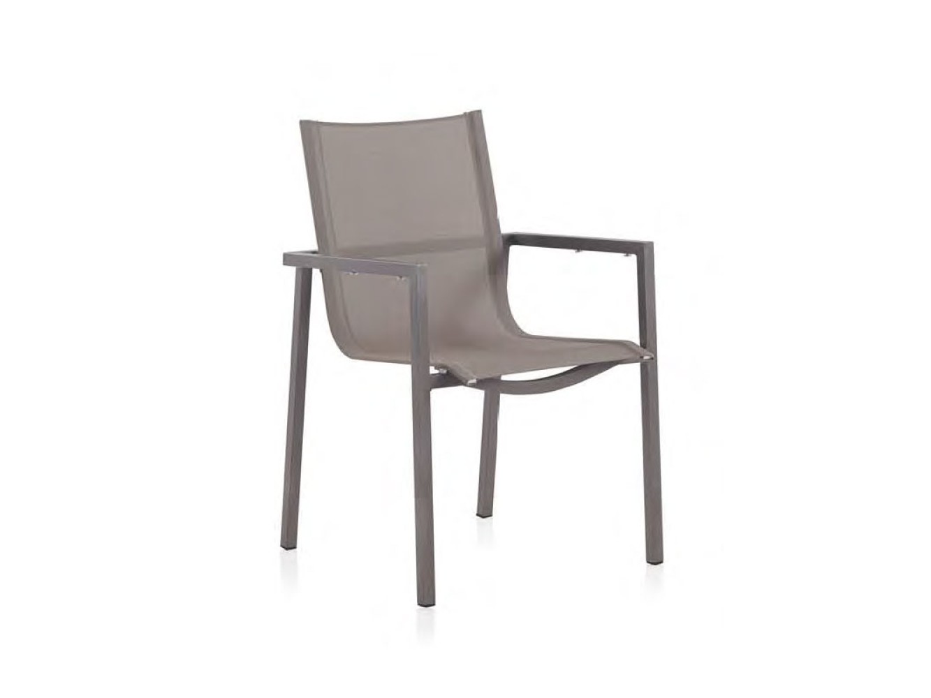 Silla Curva con Reposabrazos Blanco