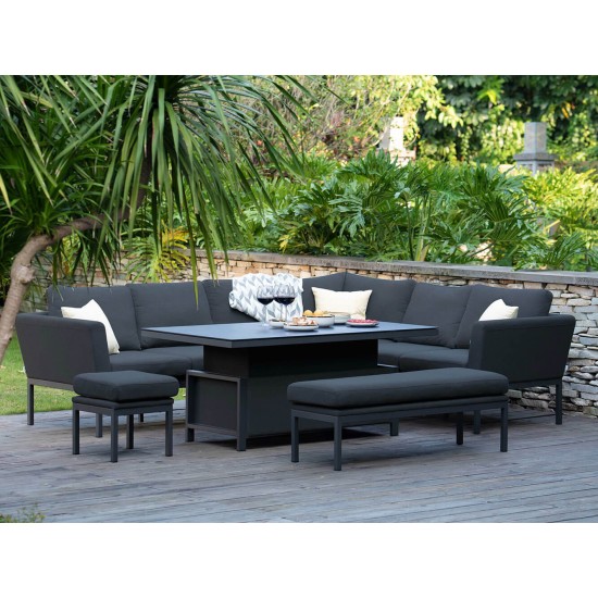 Ens. de Salle à Manger d'Angle avec Table Relevable Argenta
