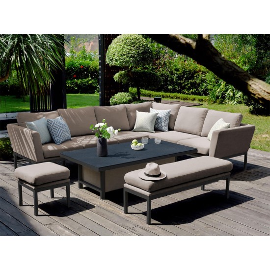Ens. de Salle à Manger d'Angle avec Table Relevable Argenta