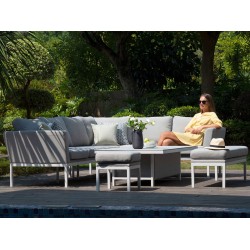 Conjunto de Jantar de Canto com Mesa Elevatória Argenta
