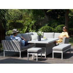 Conjunto de Jantar de Canto com Mesa Elevatória Argenta