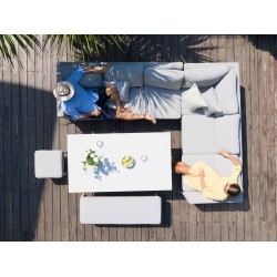 Conjunto de Jantar de Canto com Mesa Elevatória Argenta