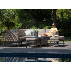Conjunto de Jantar de Canto com Mesa Elevatória Argenta