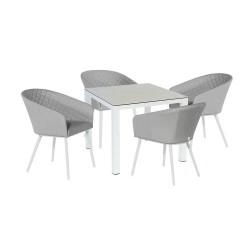 Conjunto de Jantar Quadrado Napoli com 4 Lugares