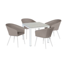 Conjunto de Jantar Quadrado Napoli com 4 Lugares