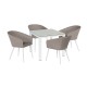Conjunto de Jantar Quadrado Napoli com 4 Lugares Conjunto de Jantar Quadrado Napoli com 4 Lugares