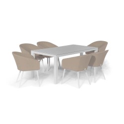 Conjunto de Jantar Rectangular Napoli com 6 Lugares