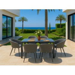 Conjunto de Jantar Rectangular Napoli com 6 Lugares