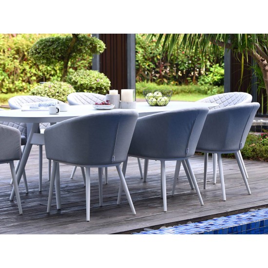 Conjunto de Jantar Oval Napoli com 8 Lugares Conjunto de Jantar Oval Napoli com 8 Lugares