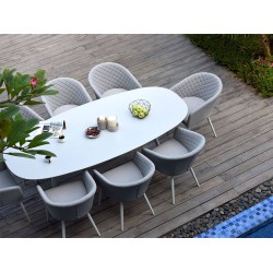 Conjunto de Jantar Oval Napoli com 8 Lugares