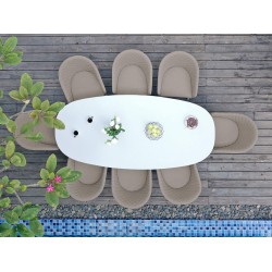 Conjunto de Jantar Oval Napoli com 8 Lugares