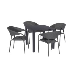 Conjunto de Jantar Quadrado Nuoro com 4 Lugares