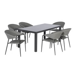 Conjunto de Jantar Rectangular Nuoro com 6 Lugares