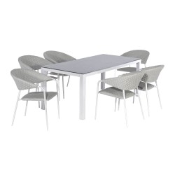 Conjunto de Jantar Rectangular Nuoro com 6 Lugares