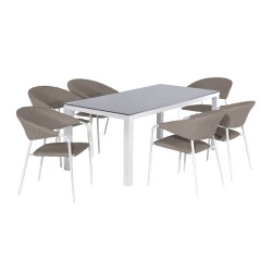 Conjunto de Jantar Rectangular Nuoro com 6 Lugares