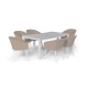 Conjunto de Jantar Rectangular Napoli com 6 Lugares Conjunto de Jantar Rectangular Napoli com 6 Lugares