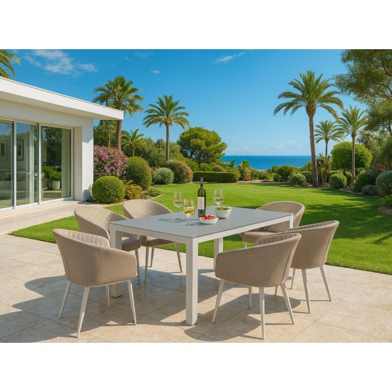 Conjunto de Jantar Rectangular Napoli com 6 Lugares Conjunto de Jantar Rectangular Napoli com 6 Lugares
