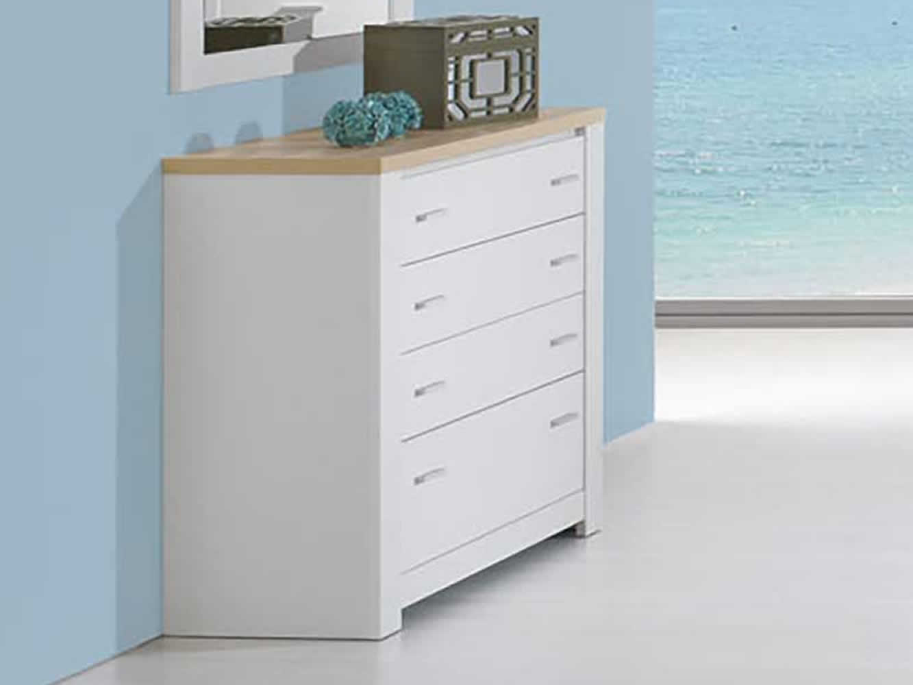 Florence Oak/White 4 Dr. Chest Florence Oak/White 4 Dr. Chest