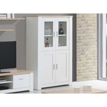 Meuble Bar Florence Chêne/Blanc