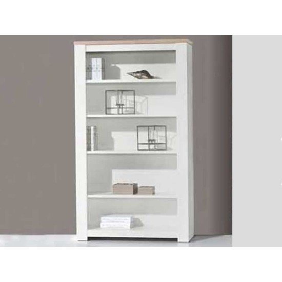Florence Oak/White Bookcase